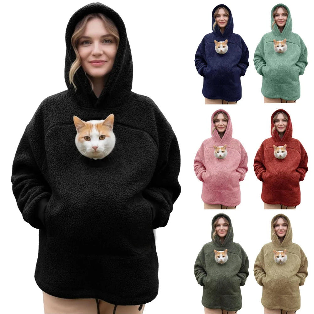 Fleece Pet Pocket Hoodie