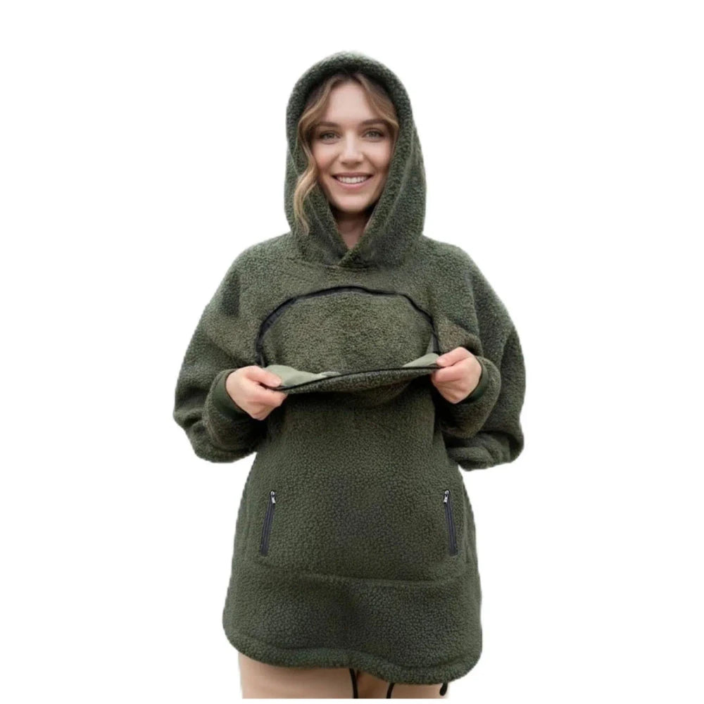 Fleece Pet Pocket Hoodie