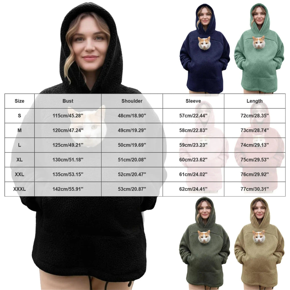 Fleece Pet Pocket Hoodie