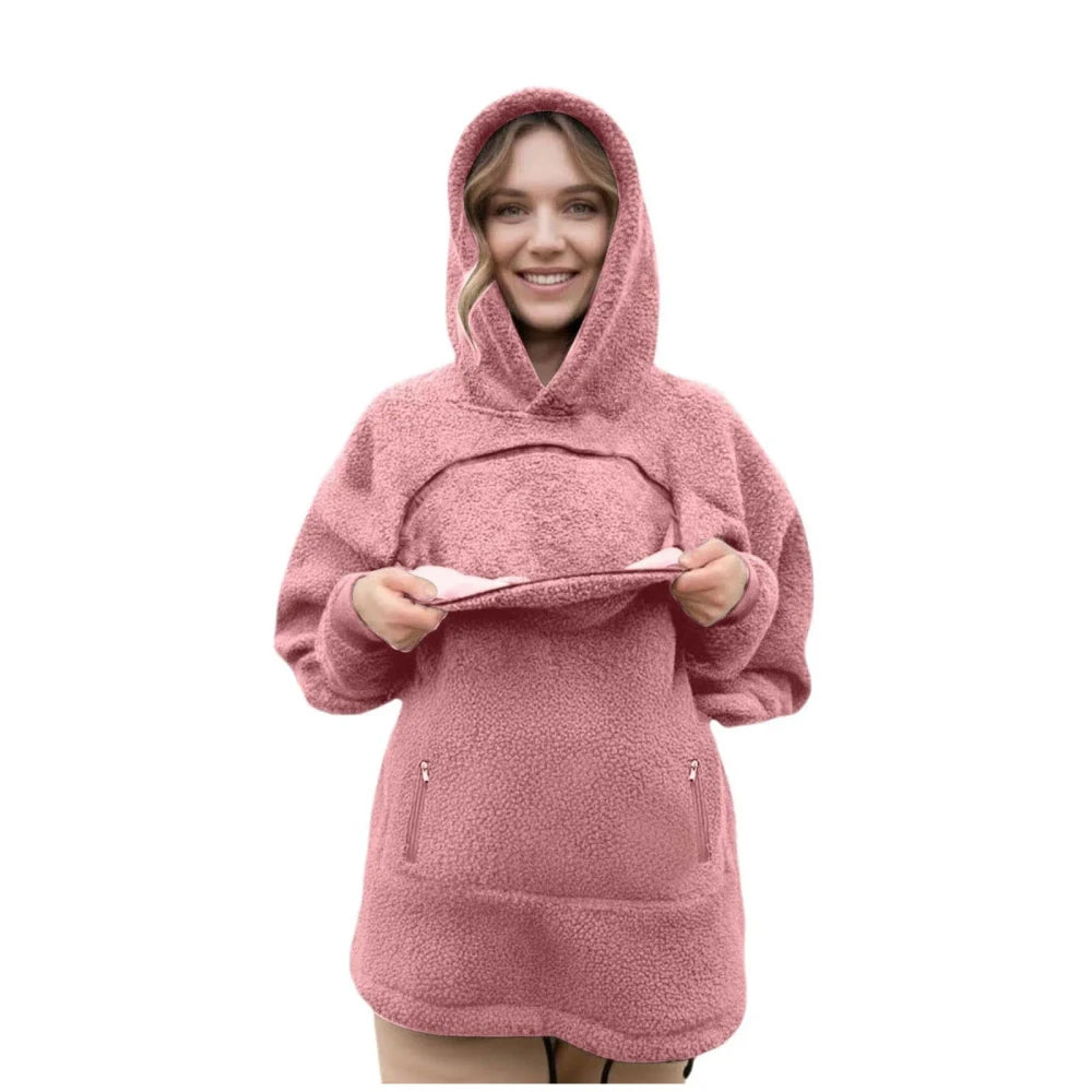 Fleece Pet Pocket Hoodie