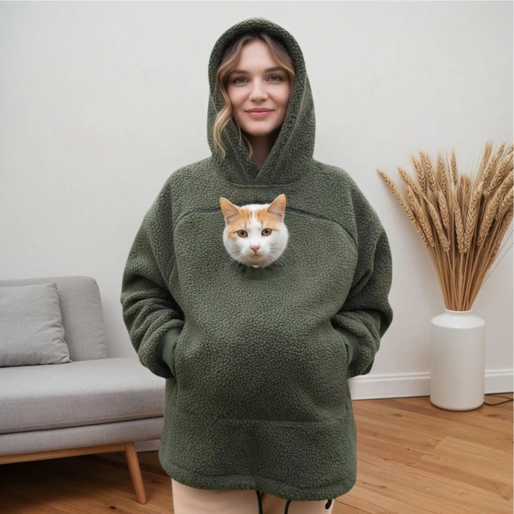 Fleece Pet Pocket Hoodie