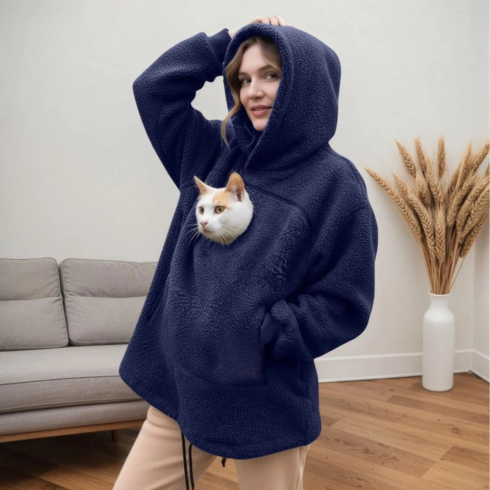 Fleece Pet Pocket Hoodie
