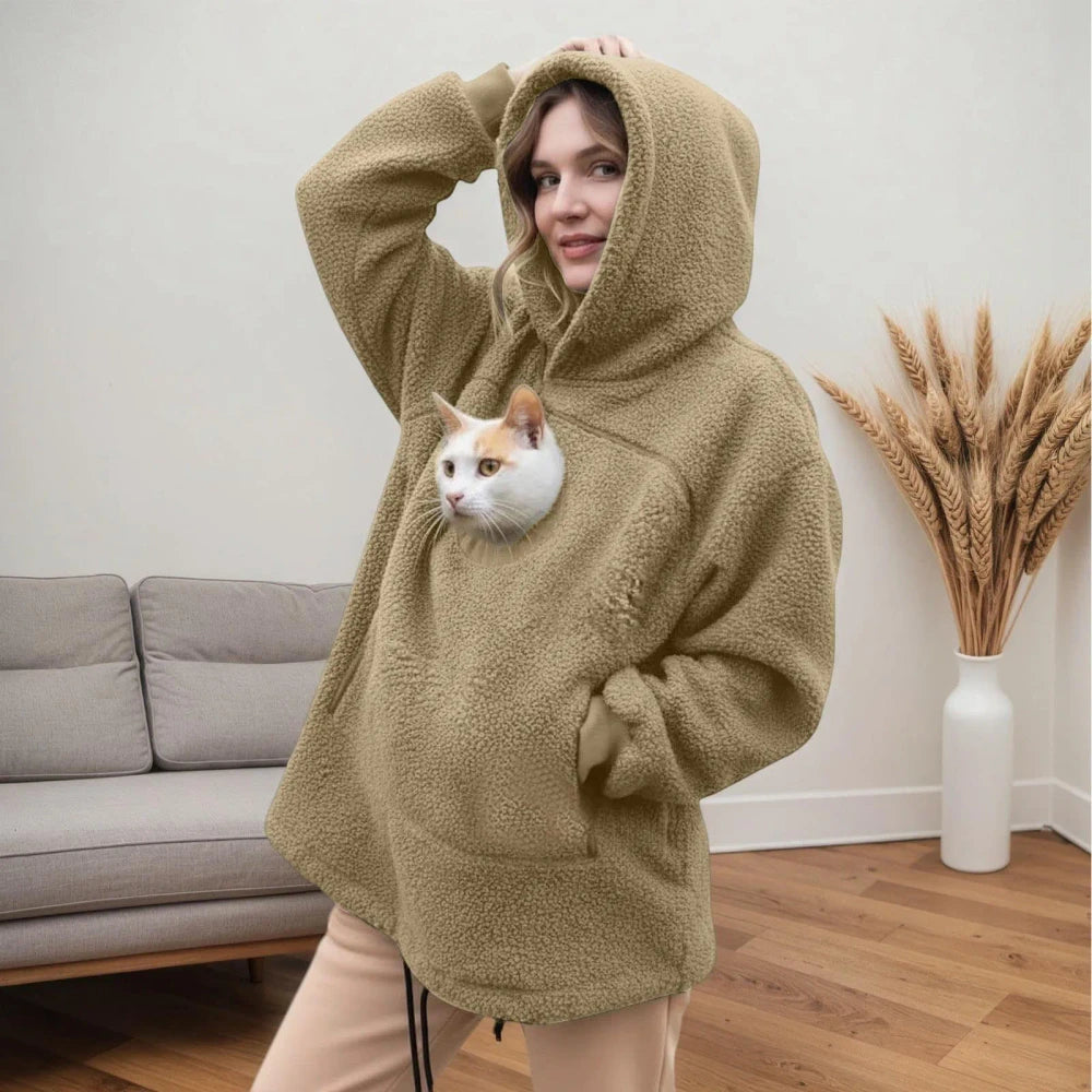 Fleece Pet Pocket Hoodie