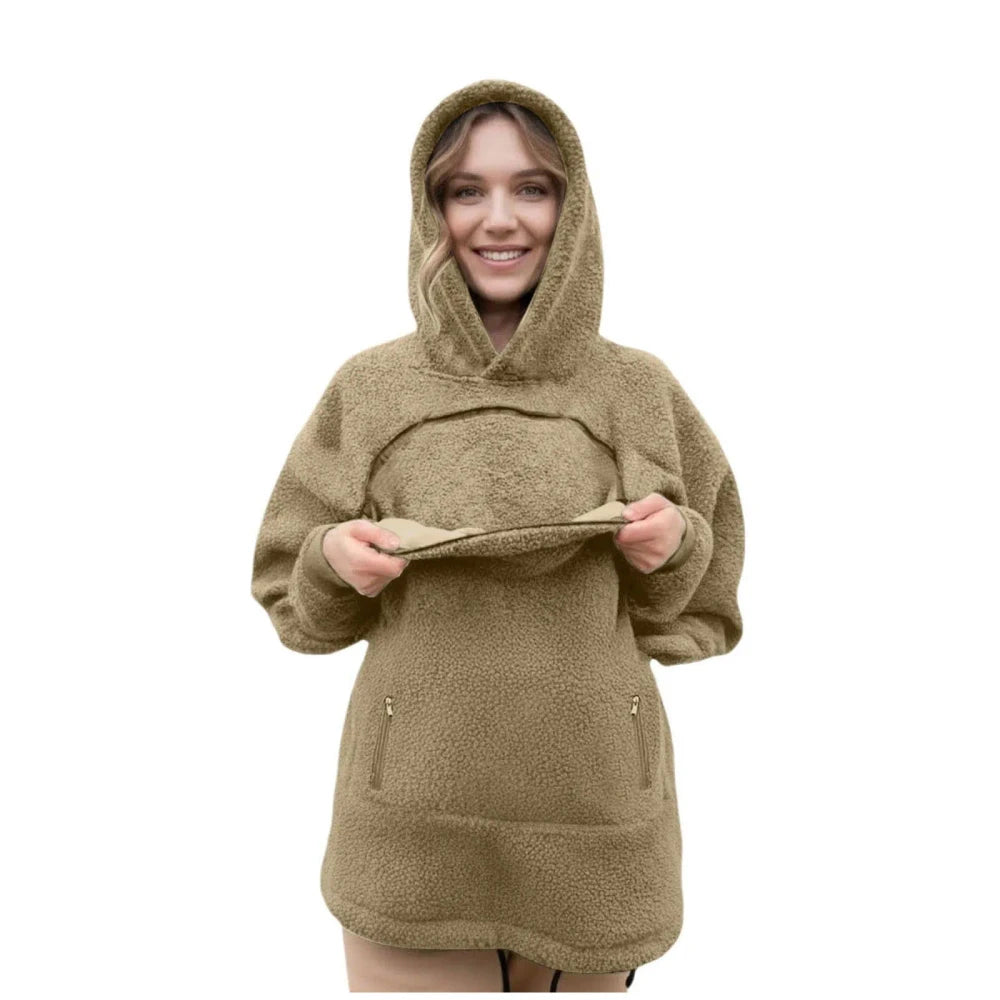 Fleece Pet Pocket Hoodie